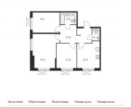 3-комнатная квартира площадью 75.47 кв.м, Лобненская ул, 13Б | цена 12 218 593 руб. | www.metrprice.ru
