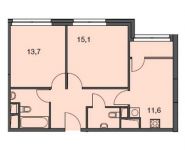 2-комнатная квартира площадью 59.4 кв.м, Большая Спасская улица, 4с1 | цена 15 444 000 руб. | www.metrprice.ru