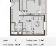 1-комнатная квартира площадью 44.8 кв.м, Каширское ш., 65 | цена 6 504 960 руб. | www.metrprice.ru