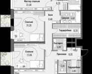 1-комнатная квартира площадью 33.6 кв.м, Ильменский проезд, 17к3 | цена 7 469 280 руб. | www.metrprice.ru