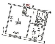 1-комнатная квартира площадью 38 кв.м, Таллинская улица, 11к1 | цена 6 836 000 руб. | www.metrprice.ru