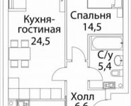 2-комнатная квартира площадью 57 кв.м, улица Николая Химушина, 9к2 | цена 17 667 720 руб. | www.metrprice.ru