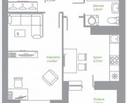 1-комнатная квартира площадью 35.58 кв.м, Володарское шоссе, 28 | цена 2 800 252 руб. | www.metrprice.ru