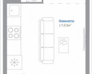 1-комнатная квартира площадью 27.71 кв.м, Новорязанское шоссе, 15, корп.15 | цена 2 185 764 руб. | www.metrprice.ru