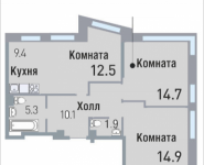 3-комнатная квартира площадью 68.8 кв.м, Саморы Машела, 5 | цена 9 725 568 руб. | www.metrprice.ru