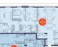 1-комнатная квартира площадью 149.5 кв.м, Ордынский тупик, д. 17 | цена 148 044 000 руб. | www.metrprice.ru