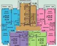 1-комнатная квартира площадью 42.83 кв.м, Садовая, 3, корп.1А | цена 2 829 296 руб. | www.metrprice.ru