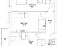 2-комнатная квартира площадью 71 кв.м, Шелепихинская набережная, влд 34, корп.2 | цена 25 560 000 руб. | www.metrprice.ru