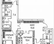 3-комнатная квартира площадью 99 кв.м, Авиационная, 77к2, корп.2 | цена 35 985 192 руб. | www.metrprice.ru