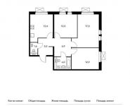 3-комнатная квартира площадью 72.5 кв.м,  | цена 7 286 250 руб. | www.metrprice.ru