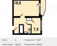 1-комнатная квартира площадью 38.3 кв.м, Покровская ул., 18 | цена 4 506 100 руб. | www.metrprice.ru