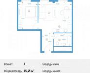 1-комнатная квартира площадью 45.5 кв.м, Кожевнический пр., 4 | цена 17 112 925 руб. | www.metrprice.ru