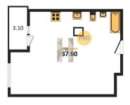1-комнатная квартира площадью 37.6 кв.м, ул Аннинская, д. 17к | цена 3 667 023 руб. | www.metrprice.ru