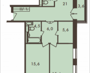 3-комнатная квартира площадью 94.1 кв.м, Гродненская, 5, корп.1 | цена 17 669 627 руб. | www.metrprice.ru
