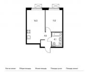 1-комнатная квартира площадью 36.2 кв.м,  | цена 4 376 580 руб. | www.metrprice.ru