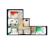 3-комнатная квартира площадью 86 кв.м,  | цена 9 055 800 руб. | www.metrprice.ru