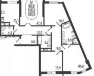 4-комнатная квартира площадью 153 кв.м, Серпуховский Вал ул. | цена 36 428 592 руб. | www.metrprice.ru