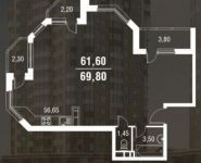 3-комнатная квартира площадью 69 кв.м, Мичуринский 2-й туп., 4 | цена 5 304 800 руб. | www.metrprice.ru