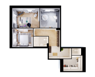 2-комнатная квартира площадью 68.8 кв.м, Георгиевский пр-кт, 33к1 | цена 8 716 960 руб. | www.metrprice.ru