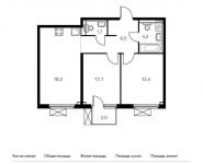 2-комнатная квартира площадью 58 кв.м, Поляны ул, 5Ак2 | цена 9 396 000 руб. | www.metrprice.ru