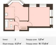 2-комнатная квартира площадью 41.4 кв.м, Донецкая ул., 30С1 | цена 5 676 749 руб. | www.metrprice.ru