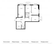 3-комнатная квартира площадью 98.4 кв.м, Заречная ул, вл2/1 | цена 20 260 560 руб. | www.metrprice.ru