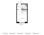 1-комнатная квартира площадью 20 кв.м, Боровское ш, 2Ак3 | цена 4 394 000 руб. | www.metrprice.ru
