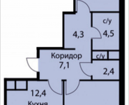 2-комнатная квартира площадью 64.7 кв.м, Акуловская, 2Д | цена 4 852 500 руб. | www.metrprice.ru