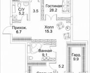 3-комнатная квартира площадью 164 кв.м, Малая Пироговская, 8 | цена 90 489 190 руб. | www.metrprice.ru