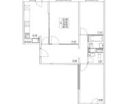 3-комнатная квартира площадью 76.55 кв.м, 2-я Муравская | цена 9 776 476 руб. | www.metrprice.ru