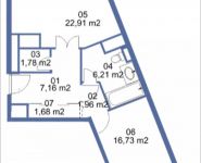 2-комнатная квартира площадью 62.83 кв.м, Кудрявцева, IV | цена 7 113 376 руб. | www.metrprice.ru
