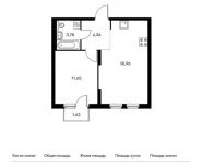 1-комнатная квартира площадью 39.24 кв.м, Измайловский проезд, вл11 | цена 7 021 763 руб. | www.metrprice.ru
