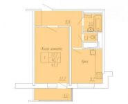 1-комнатная квартира площадью 41 кв.м, Институтская 2-я ул., 32 | цена 4 100 000 руб. | www.metrprice.ru