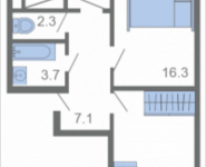 2-комнатная квартира площадью 62.8 кв.м, Чечерский проезд, 126 | цена 6 166 960 руб. | www.metrprice.ru