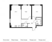 2-комнатная квартира площадью 61 кв.м, Поляны ул, 5Ак5 | цена 9 174 400 руб. | www.metrprice.ru