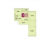 2-комнатная квартира площадью 85 кв.м, Курганная ул, 101 | цена 5 199 640 руб. | www.metrprice.ru