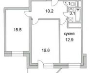 2-комнатная квартира площадью 60 кв.м, Твардовского ул., 12К7 | цена 15 773 033 руб. | www.metrprice.ru