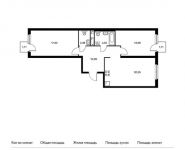 2-комнатная квартира площадью 69.37 кв.м, Измайловский проезд, 5Ак1 | цена 14 990 857 руб. | www.metrprice.ru