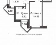2-комнатная квартира площадью 60 кв.м в ЖК "Подсолнухи", Твардовского ул., 2К4 | цена 13 500 000 руб. | www.metrprice.ru