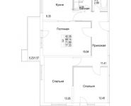 3-комнатная квартира площадью 71.69 кв.м, 2-я Муравская | цена 9 755 575 руб. | www.metrprice.ru