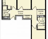 3-комнатная квартира площадью 76.3 кв.м, Октябрьская, к9 | цена 6 046 448 руб. | www.metrprice.ru