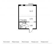 1-комнатная квартира площадью 27.5 кв.м, Складочная ул, 6к5 | цена 6 987 750 руб. | www.metrprice.ru