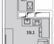 1-комнатная квартира площадью 26 кв.м, Рязанский проспект, 2с4 | цена 4 779 692 руб. | www.metrprice.ru
