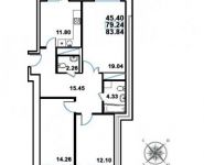 3-комнатная квартира площадью 84 кв.м, Головашкина ул., 3К1 | цена 6 880 000 руб. | www.metrprice.ru
