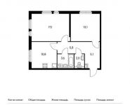 2-комнатная квартира площадью 57.3 кв.м,  | цена 7 282 830 руб. | www.metrprice.ru