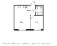 1-комнатная квартира площадью 42.9 кв.м, Ясеневая ул, 12к3 | цена 8 361 210 руб. | www.metrprice.ru