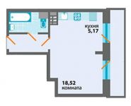 1-комнатная квартира площадью 34.6 кв.м, Пограничная ул. | цена 3 358 140 руб. | www.metrprice.ru