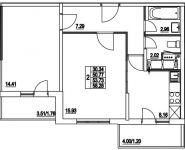 2-комнатная квартира площадью 53.73 кв.м, 2-я Муравская | цена 7 176 178 руб. | www.metrprice.ru