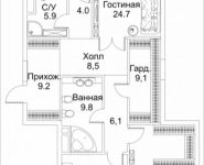 3-комнатная квартира площадью 146 кв.м, Малая Пироговская, 8 | цена 119 056 890 руб. | www.metrprice.ru