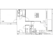 2-комнатная квартира площадью 61.55 кв.м, 2-я Муравская | цена 7 910 406 руб. | www.metrprice.ru